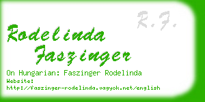 rodelinda faszinger business card